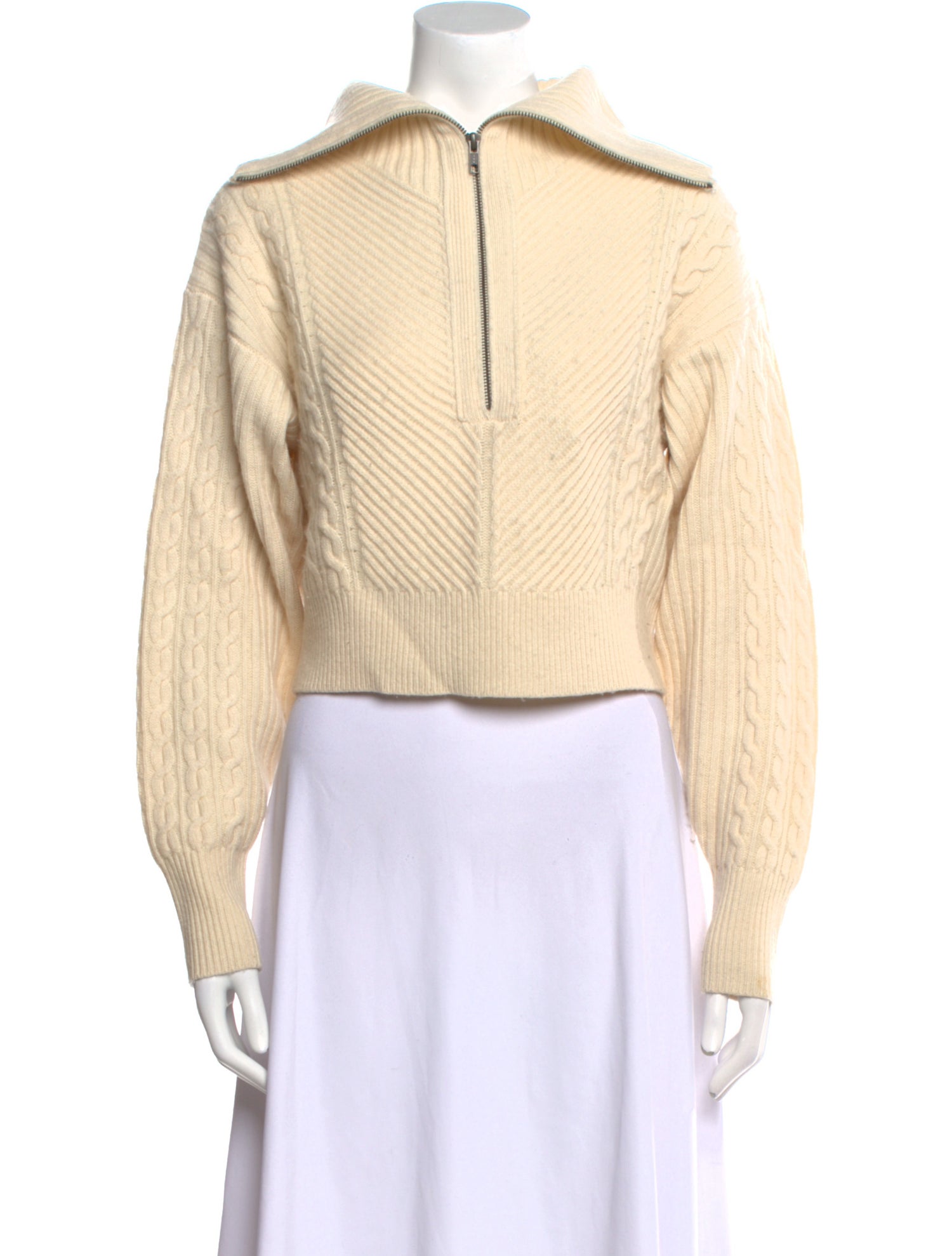 Intermix Wool Mock Neck Sweater