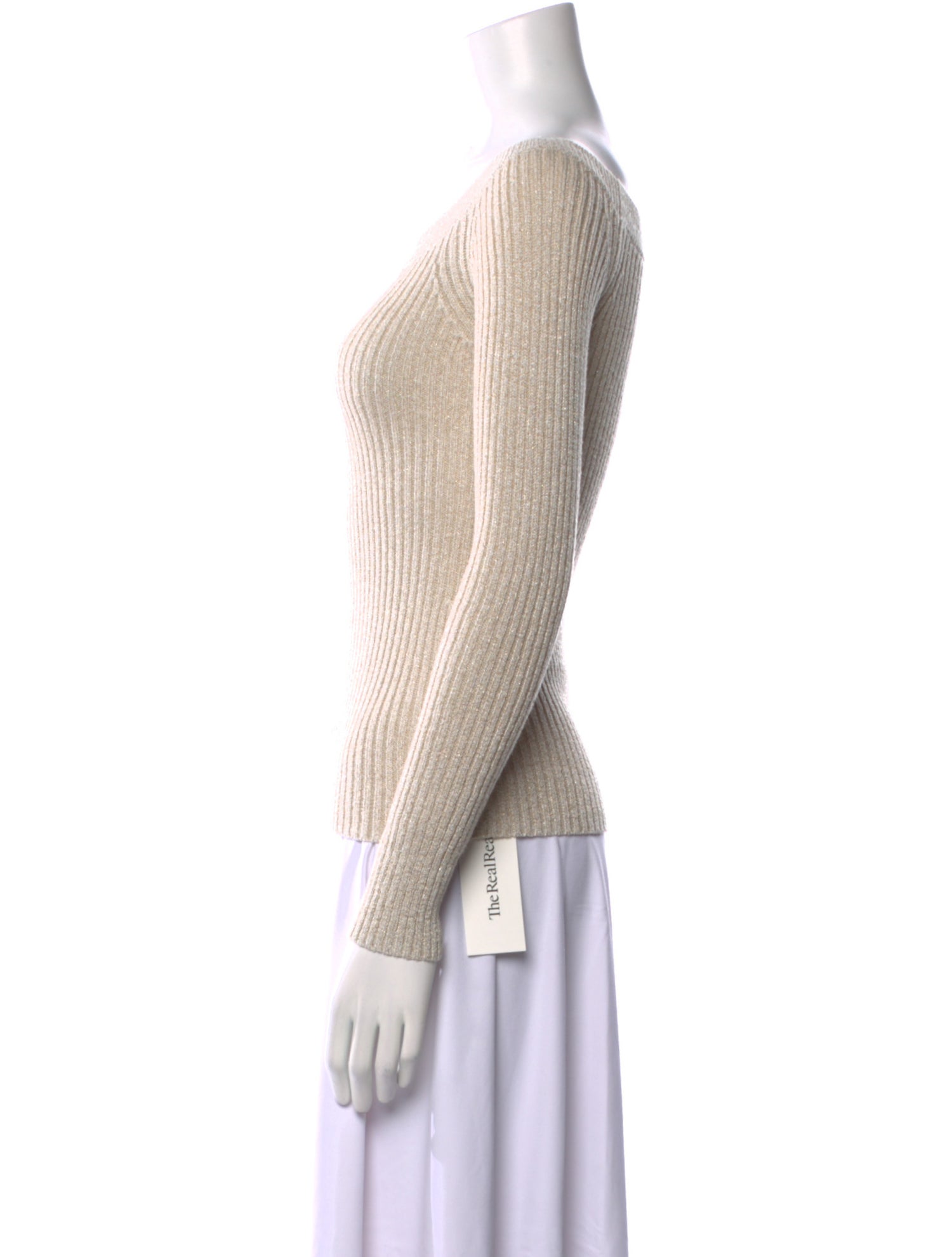 Intermix Crochet Scoop Neck Sweater