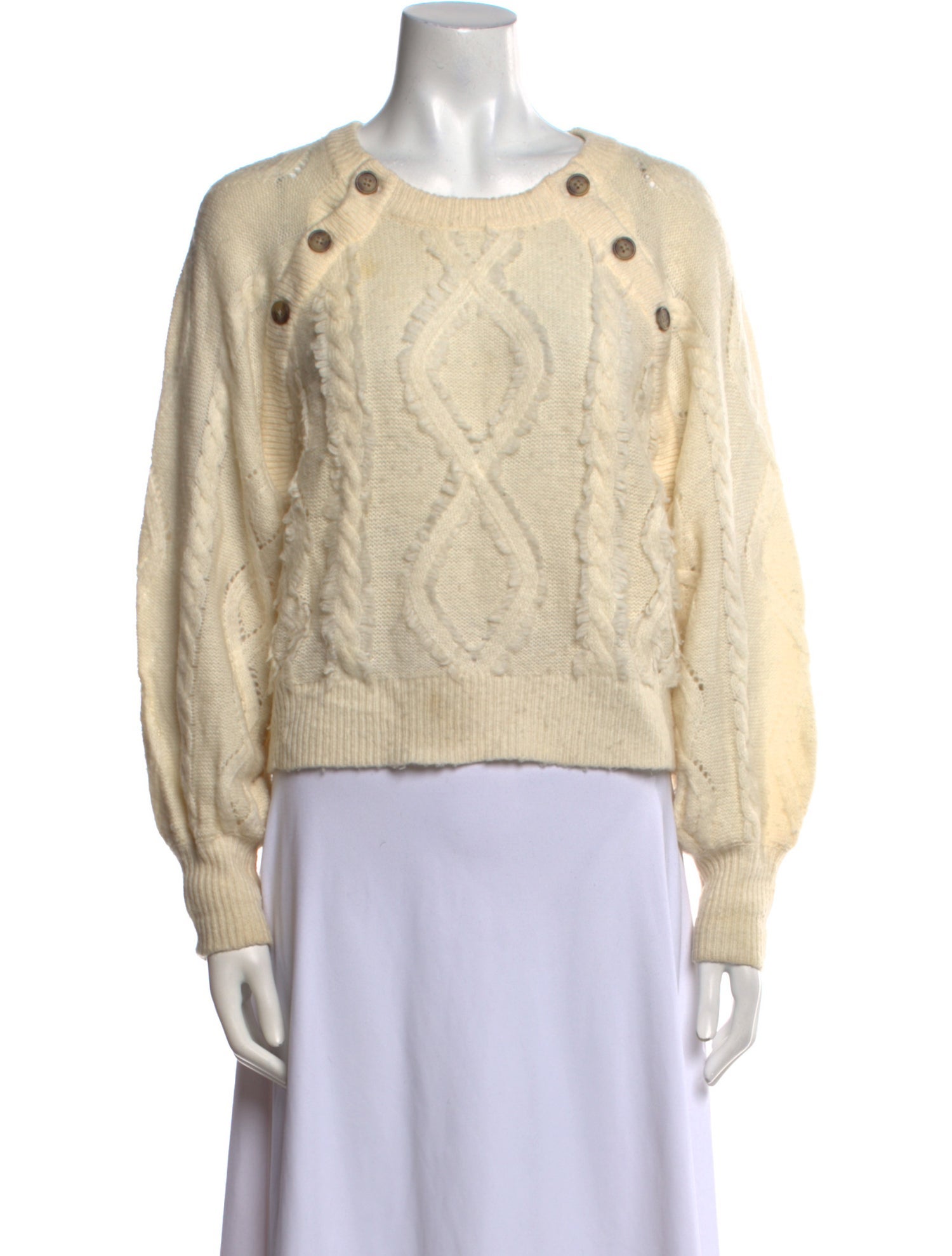 Intermix Wool Scoop Neck Sweater