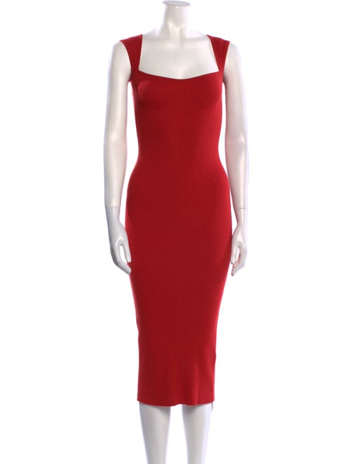 Intermix Square Neckline Midi Length Dress