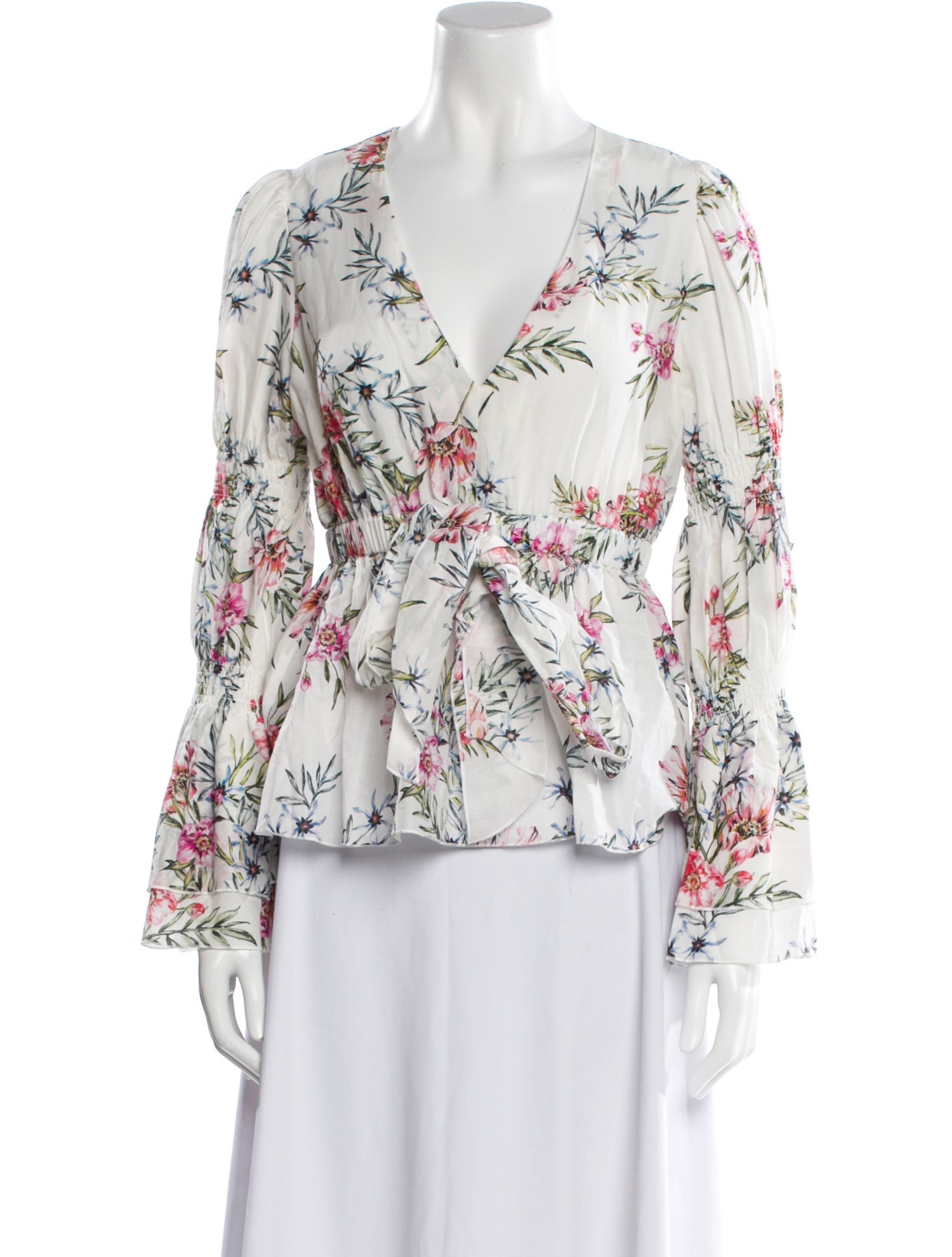 Intermix Printed V-Neck Sweater