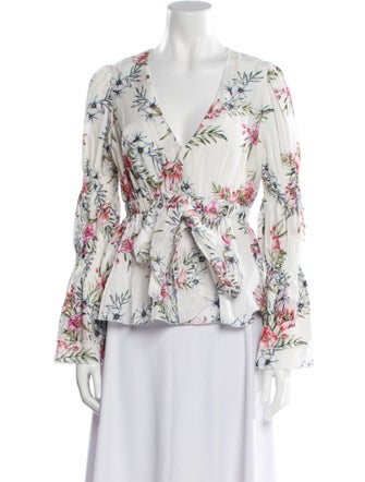 Intermix Printed V-Neck Sweater