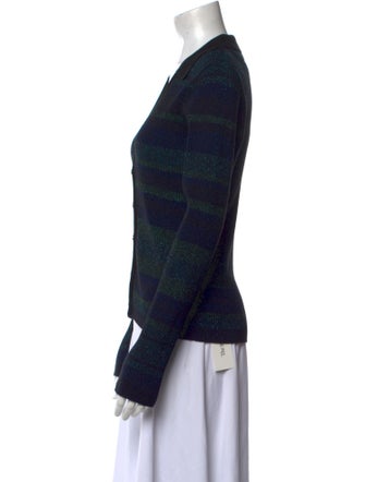 Intermix Striped V-Neck Sweater