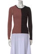 Intermix Colorblock Pattern Crew Neck Sweater