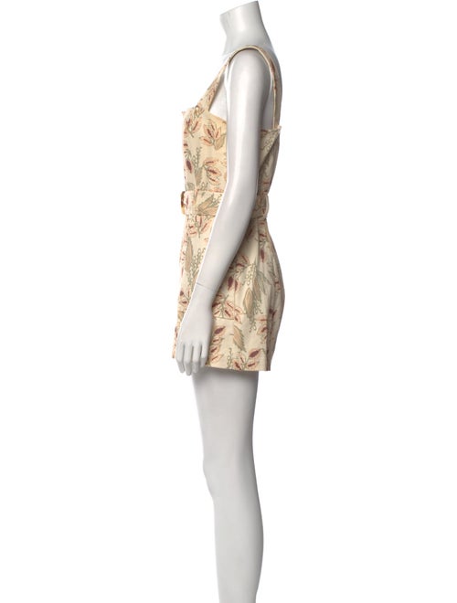 Intermix Floral Print Square Neckline Romper