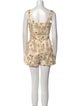 Intermix Floral Print Square Neckline Romper