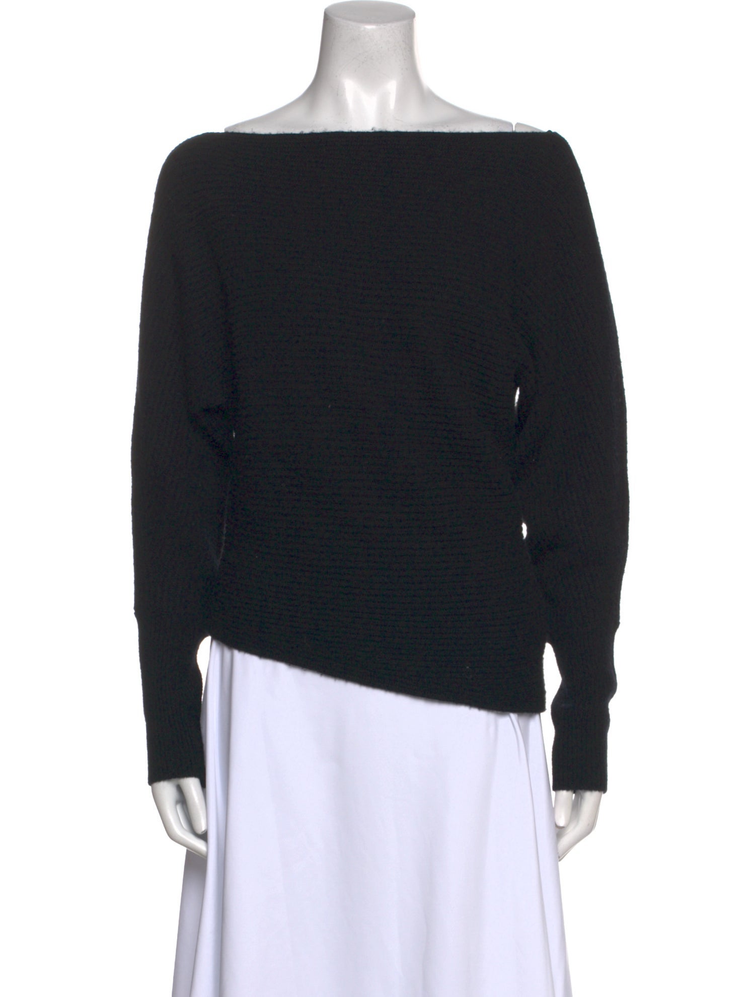 Intermix Wool Bateau Neckline Sweater