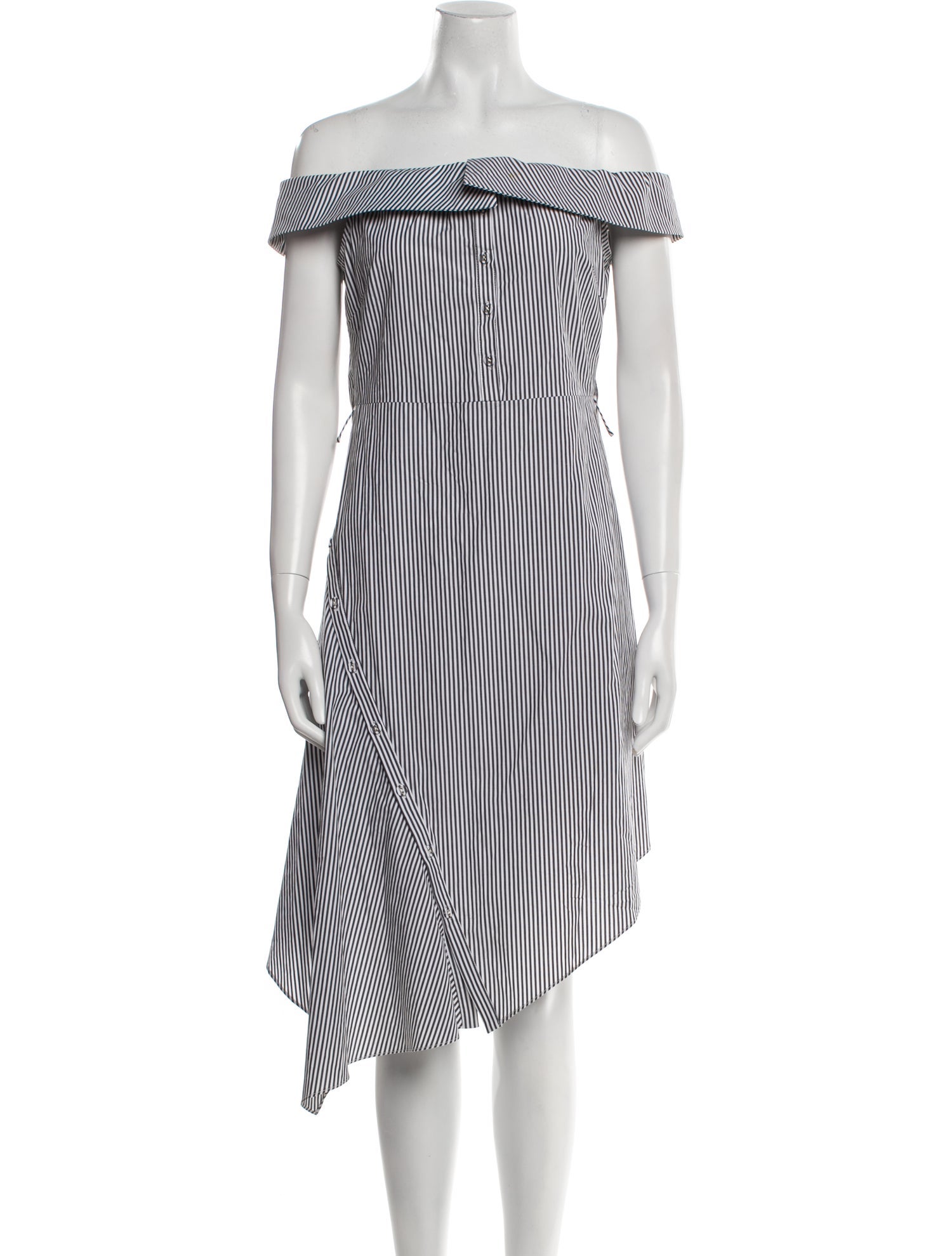 Intermix Striped Midi Length Dress