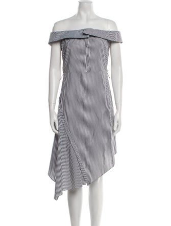 Intermix Striped Midi Length Dress