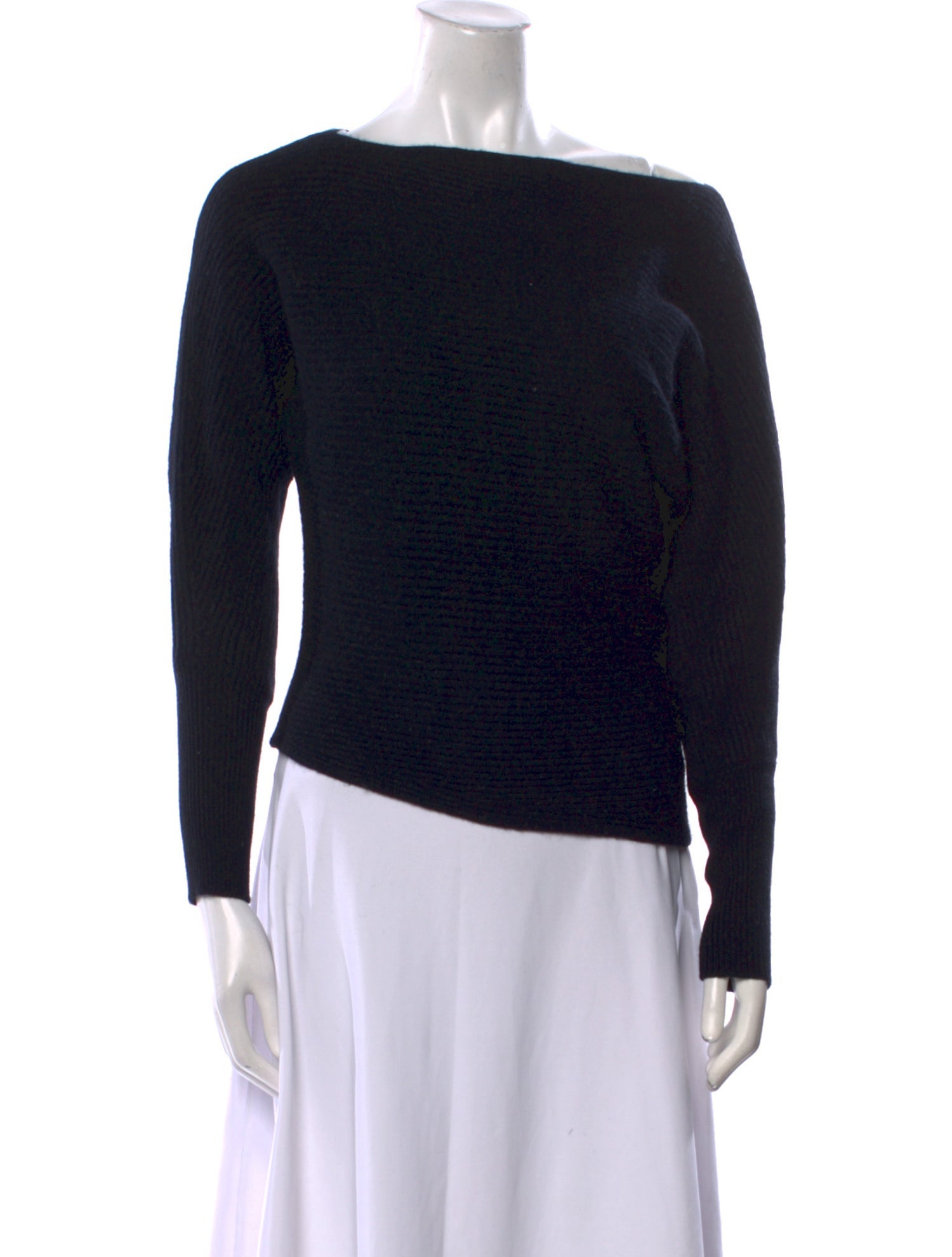 Intermix Wool Bateau Neckline Sweater