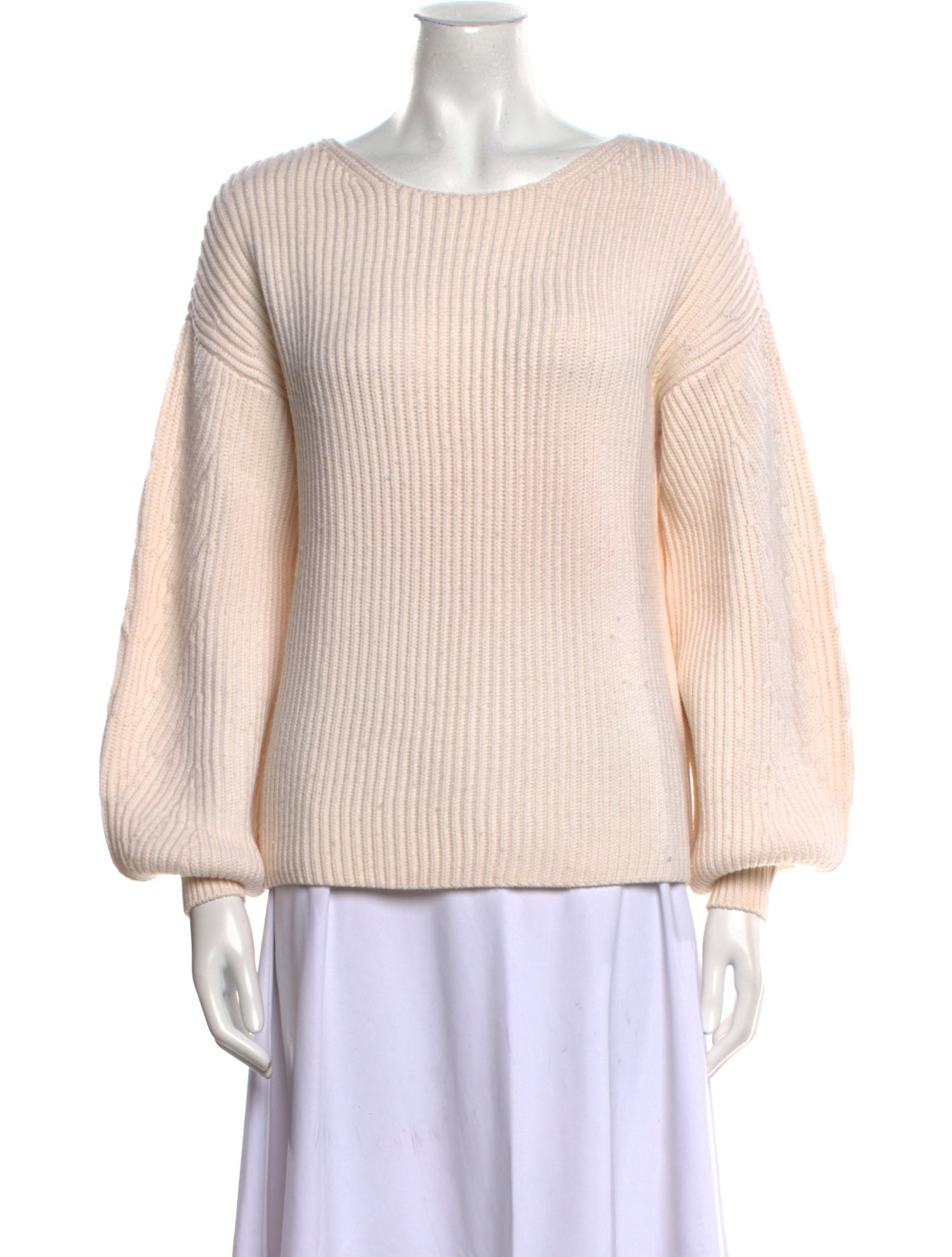 Intermix Wool Bateau Neckline Sweater