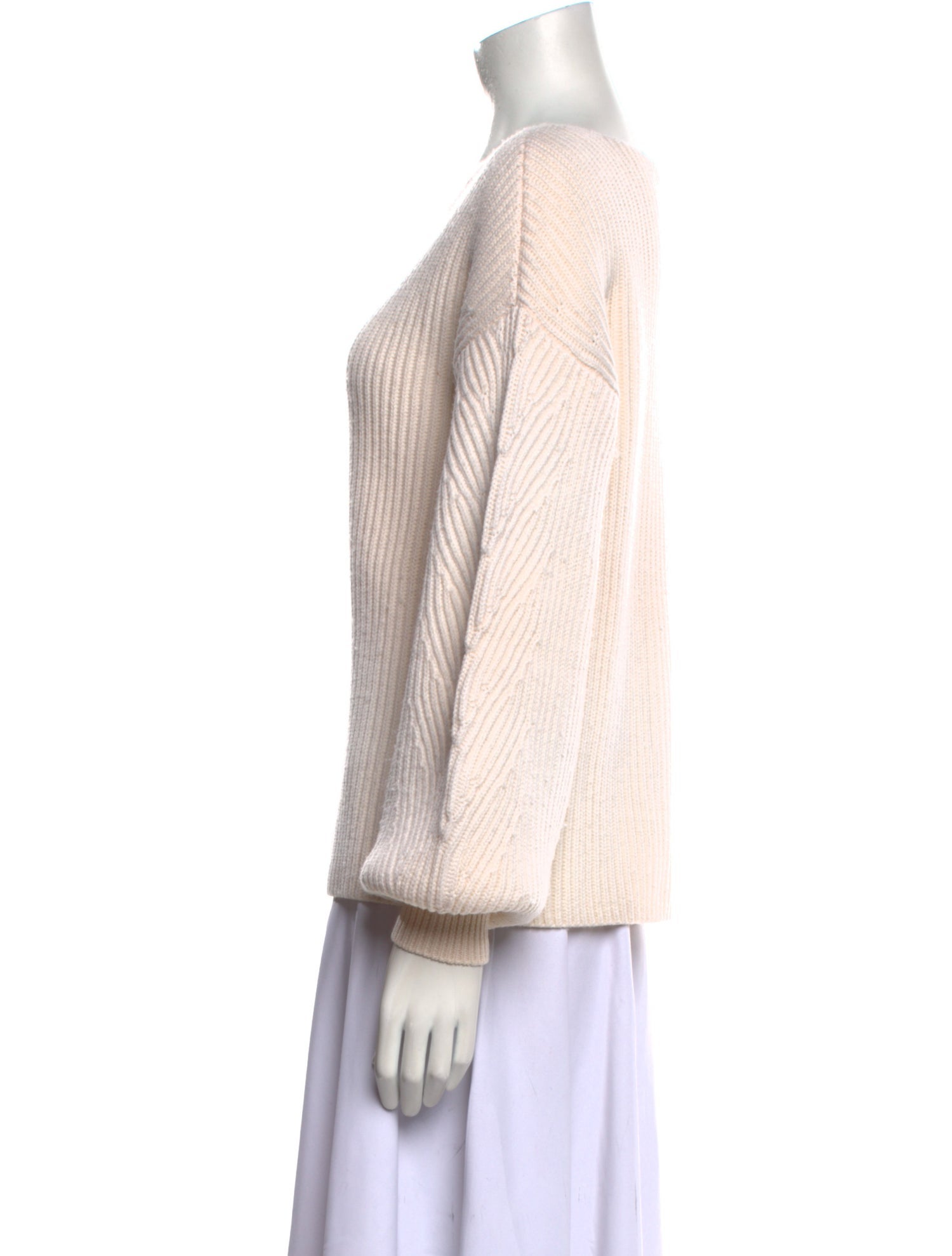 Intermix Wool Bateau Neckline Sweater