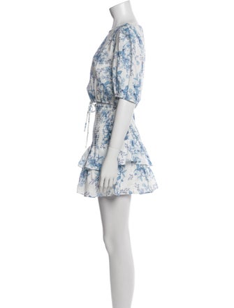 Intermix Floral Print Keyhole Accent Skirt Set