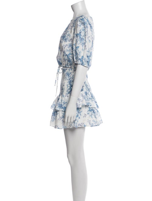 Intermix Floral Print Keyhole Accent Skirt Set