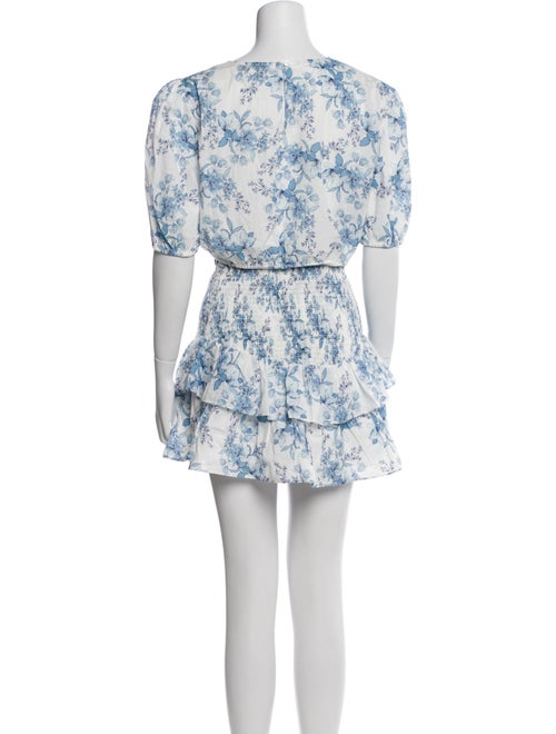 Intermix Floral Print Keyhole Accent Skirt Set