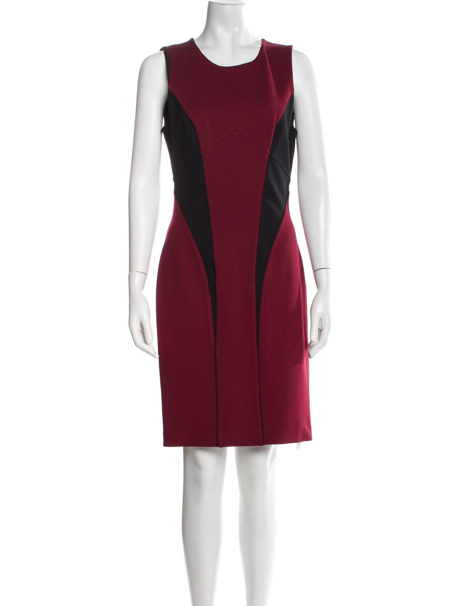 Intermix Colorblock Pattern Knee-Length Dress