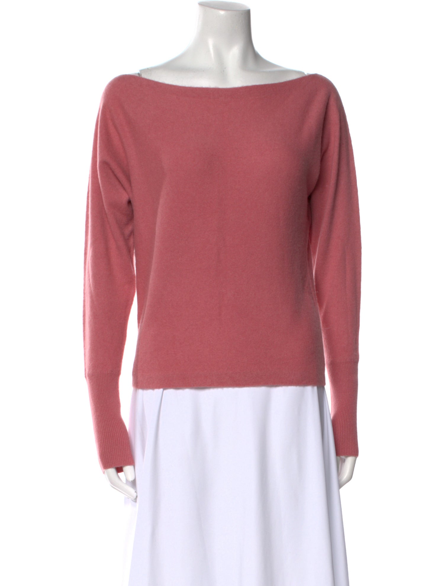 Intermix Cashmere Bateau Neckline Sweater