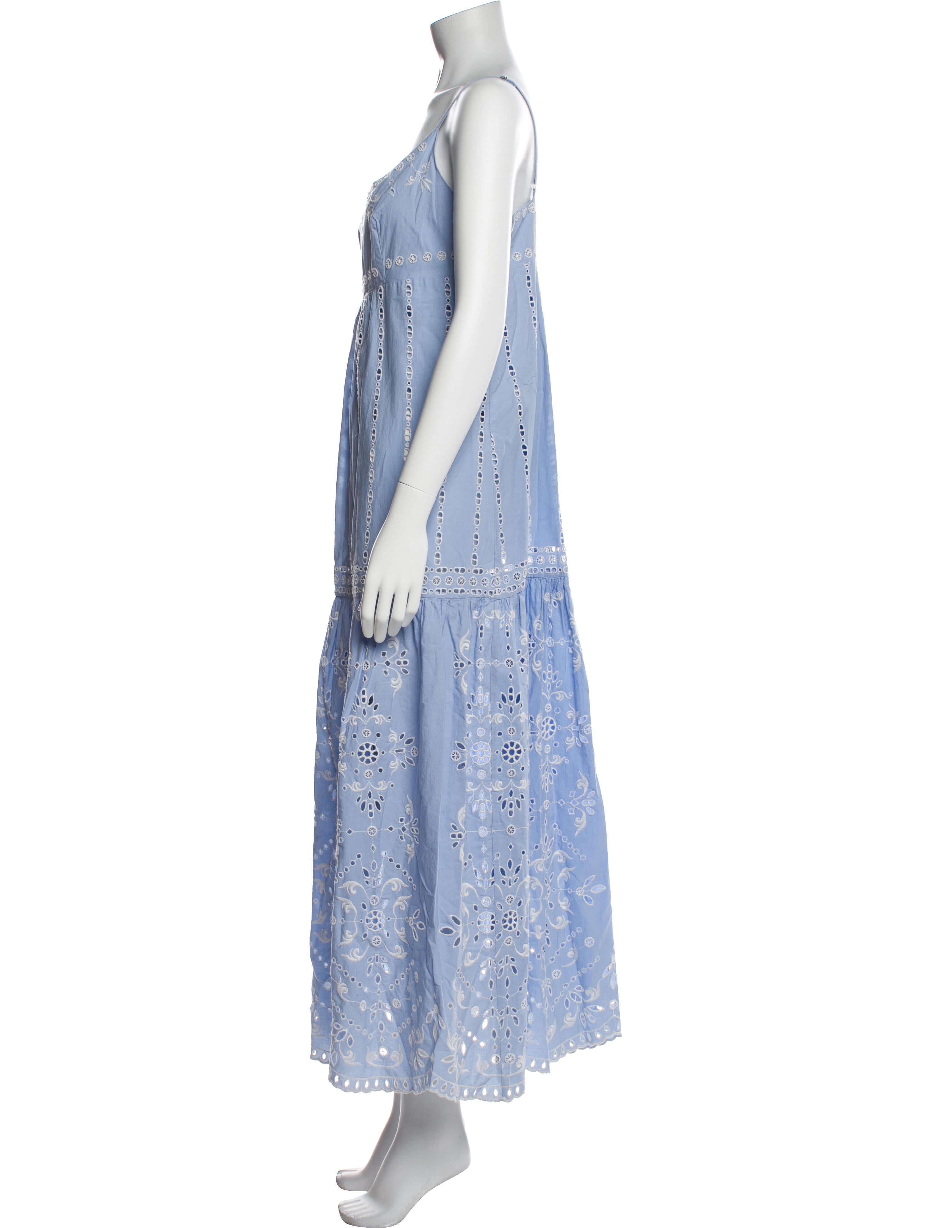 Intermix Scoop Neck Long Dress