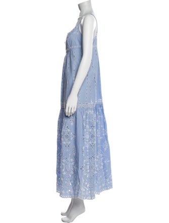 Intermix Scoop Neck Long Dress