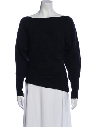 Intermix Wool Bateau Neckline Sweater