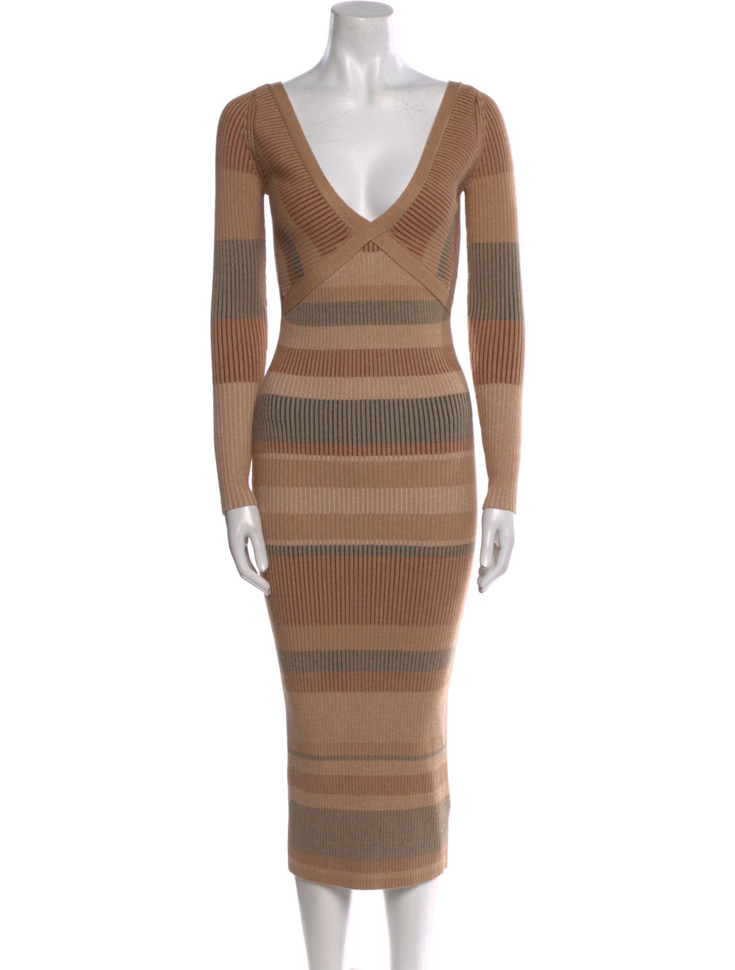 Intermix Striped Midi Length Dress