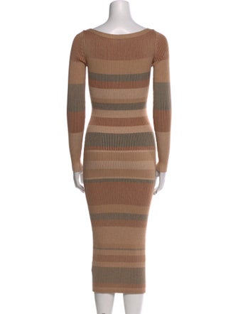 Intermix Striped Midi Length Dress