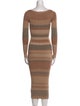 Intermix Striped Midi Length Dress