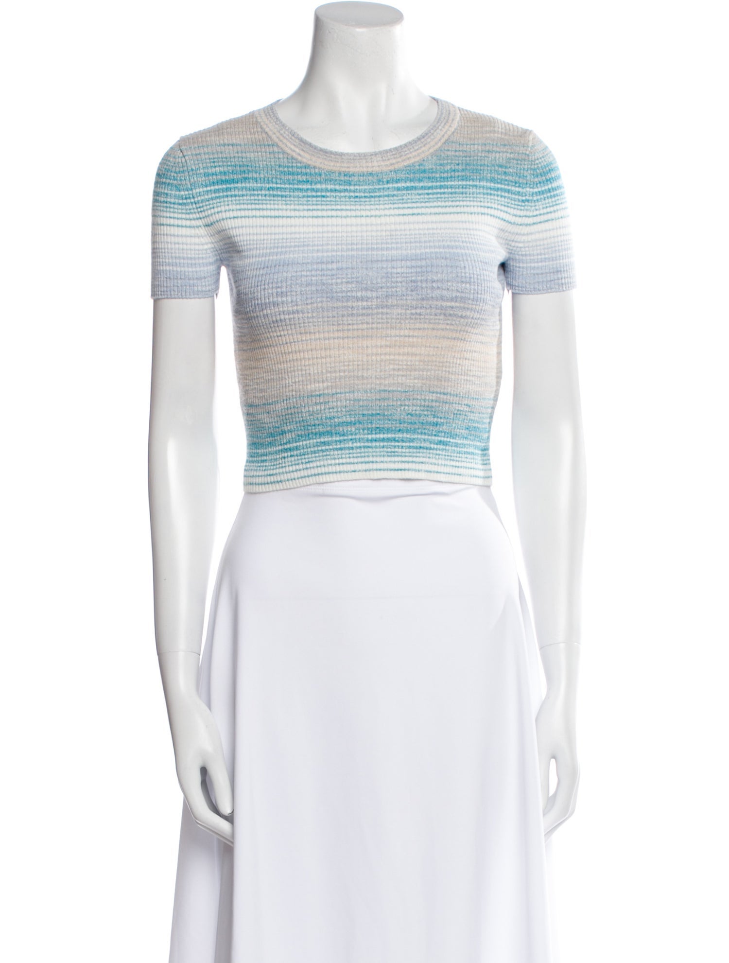 Intermix Striped Crew Neck Sweater