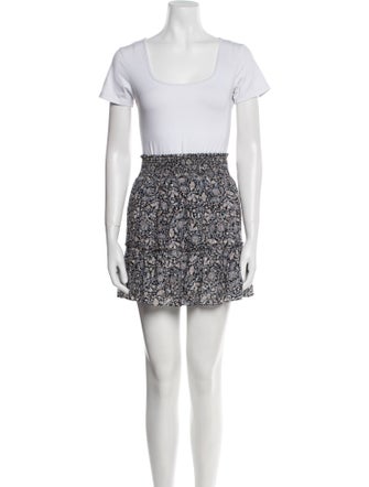 Intermix Floral Print Ruffle Embellishment Skirt Set