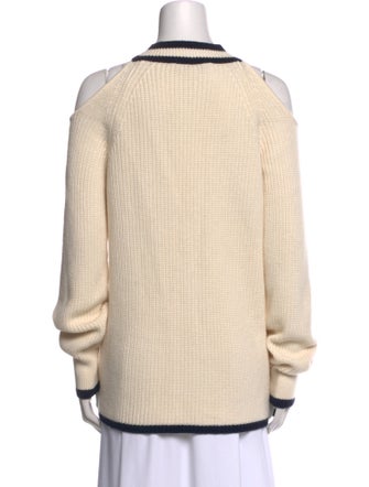 Intermix Striped V-Neck Sweater