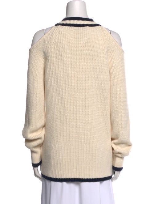 Intermix Striped V-Neck Sweater