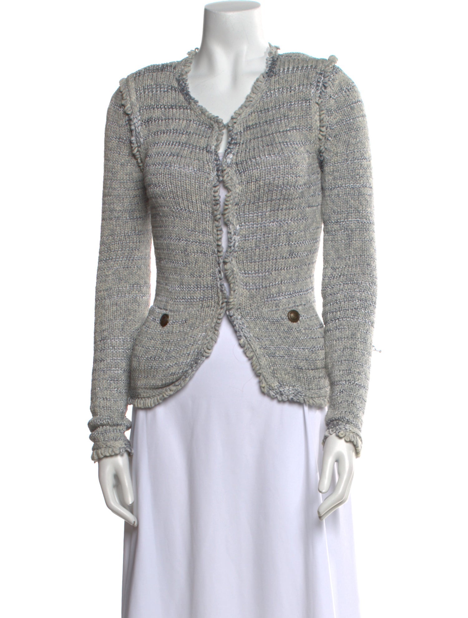 Intermix V-Neck Sweater