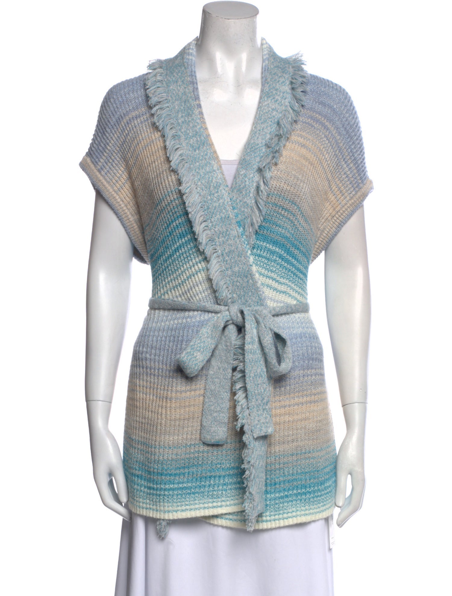 Intermix Striped V-Neck Sweater