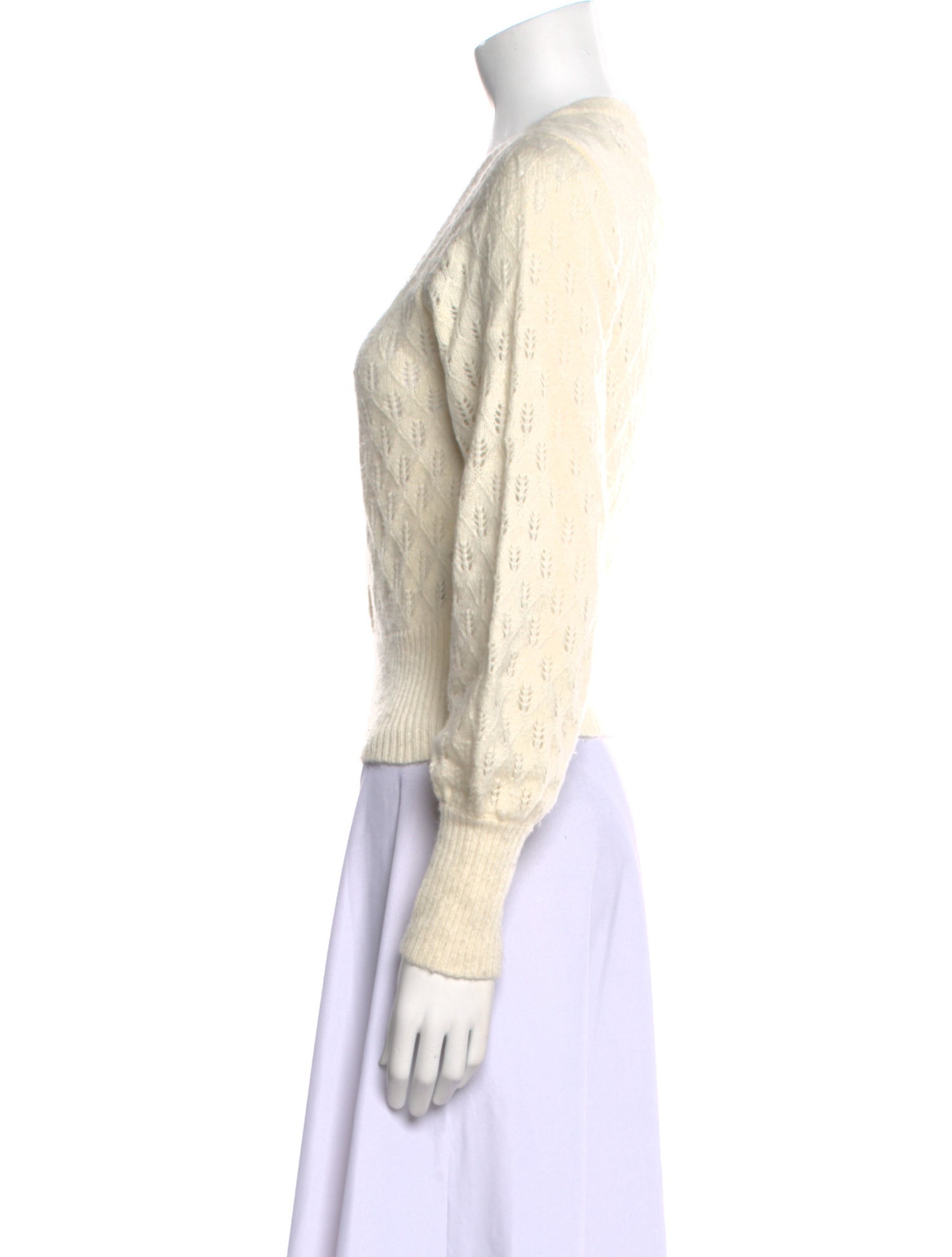 Intermix Wool Lace Pattern Sweater