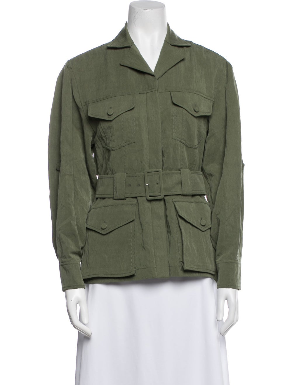 Intermix Utility Jacket Green Pointed Collar - image 1