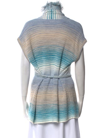 Intermix Tweed Pattern Mock Neck Sweater