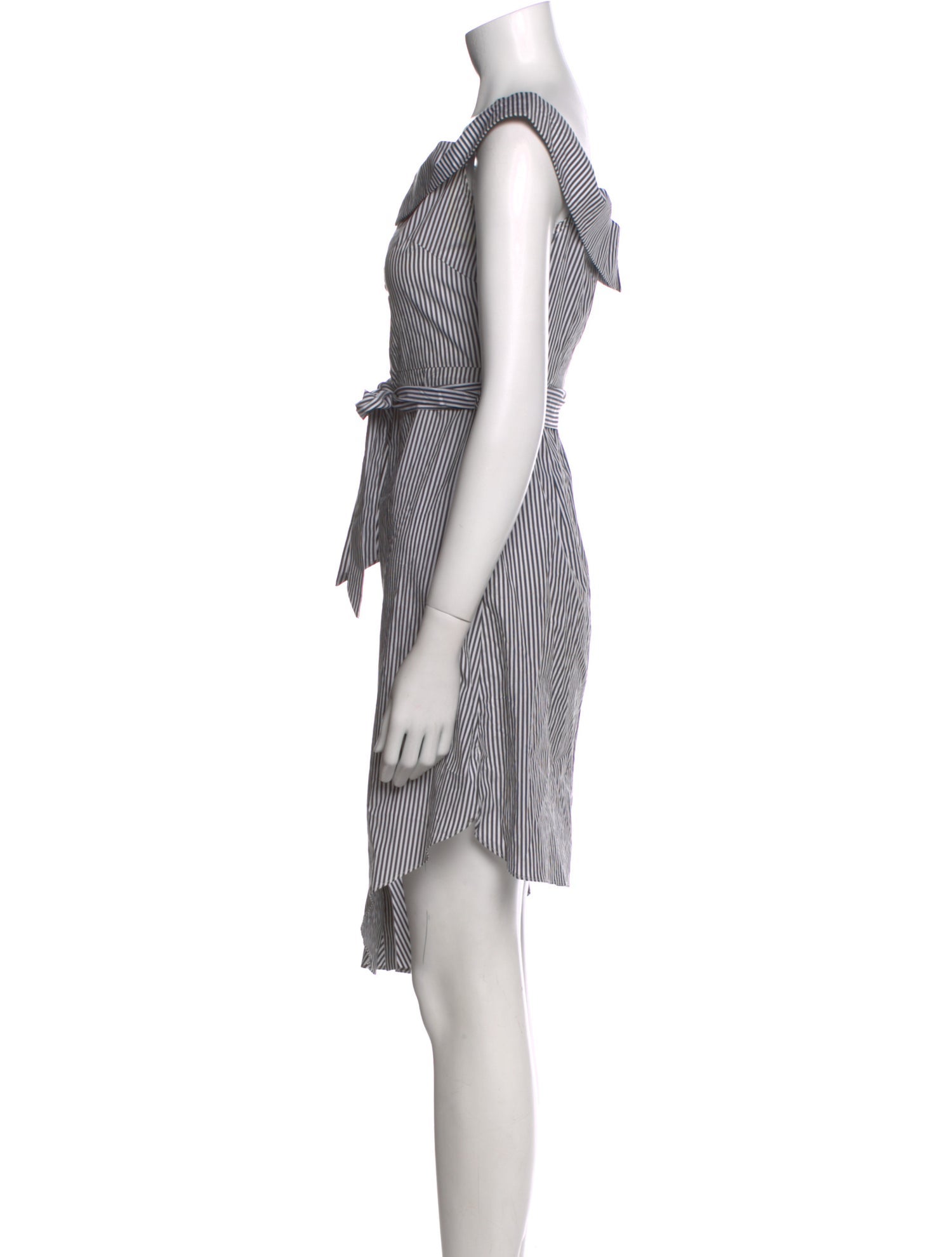 Intermix Striped Knee-Length Dress