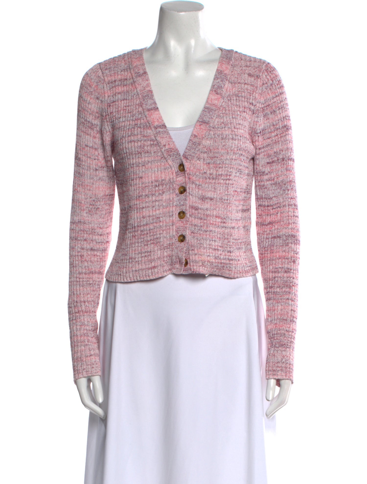 Intermix Striped V-Neck Sweater