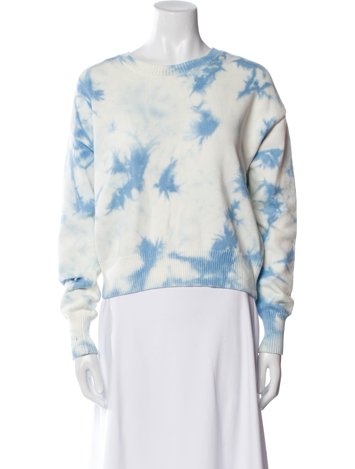 Intermix Tie-Dye Print Crew Neck Sweater