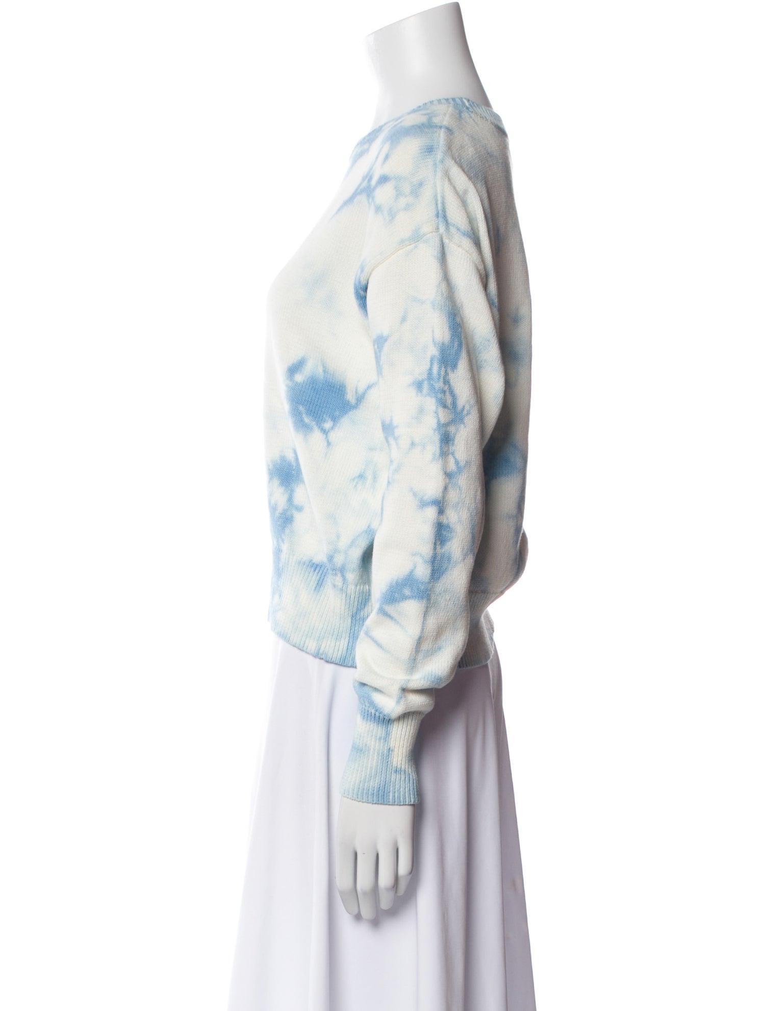 Intermix Tie-Dye Print Crew Neck Sweater