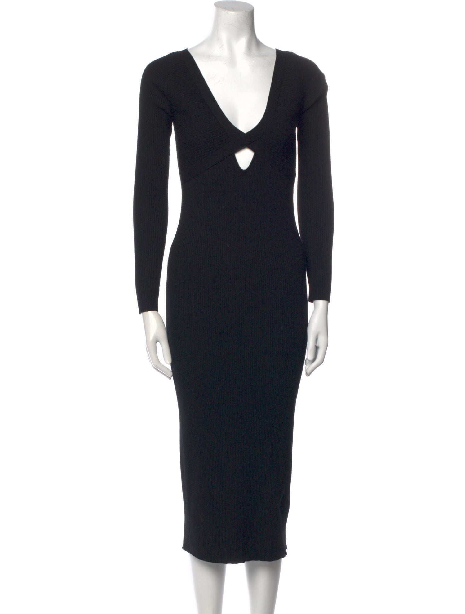 Intermix V-Neck Midi Length Dress