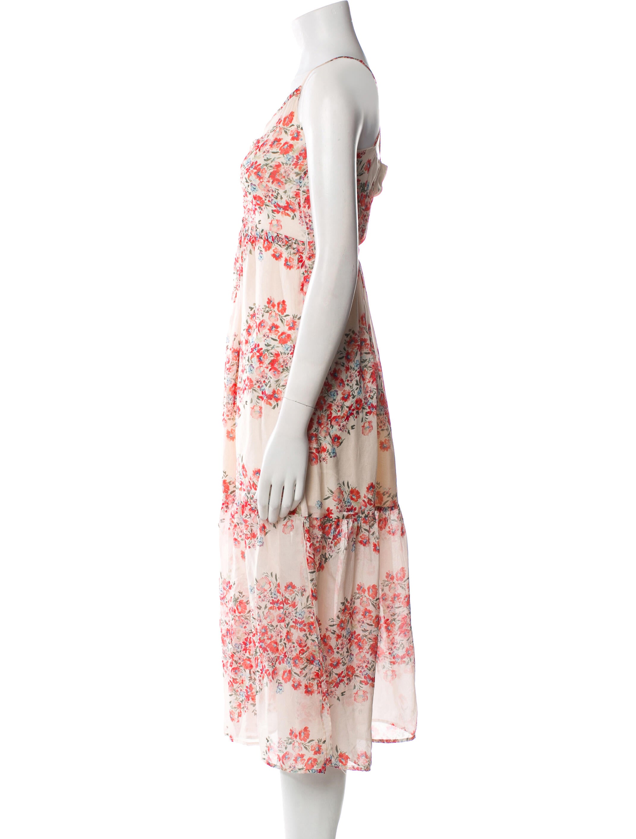 Intermix Silk Midi Length Dress