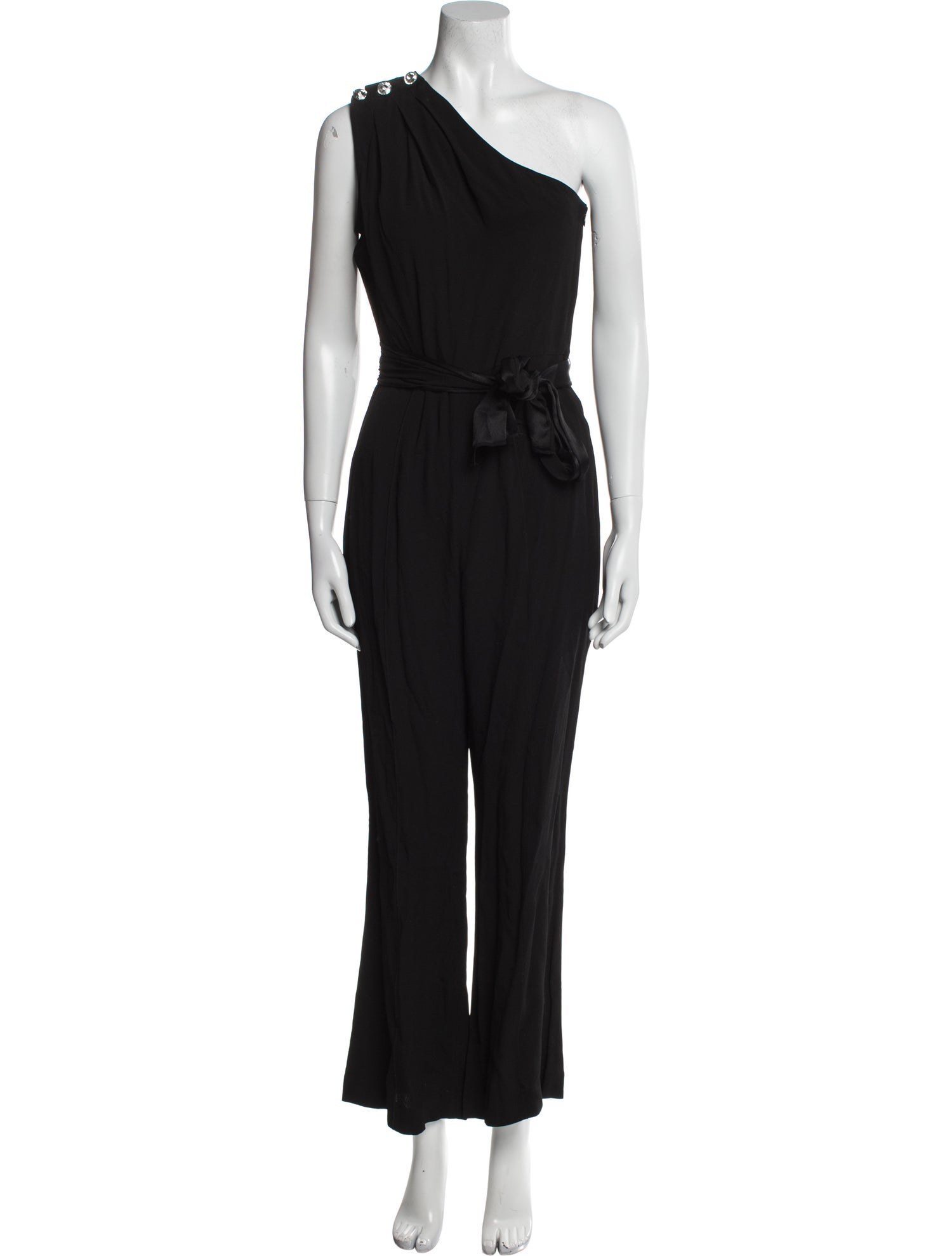 Intermix One-Shoulder Jumpsuit - 12.75" Rise, Black Jumpsuits and Rompers, Clothing - WIX49895 | The RealReal Intermix One-Shoulder Jumpsuit - 12.75" Rise, Black Jumpsuits and Rompers, Clothing - WIX49895 | The RealReal