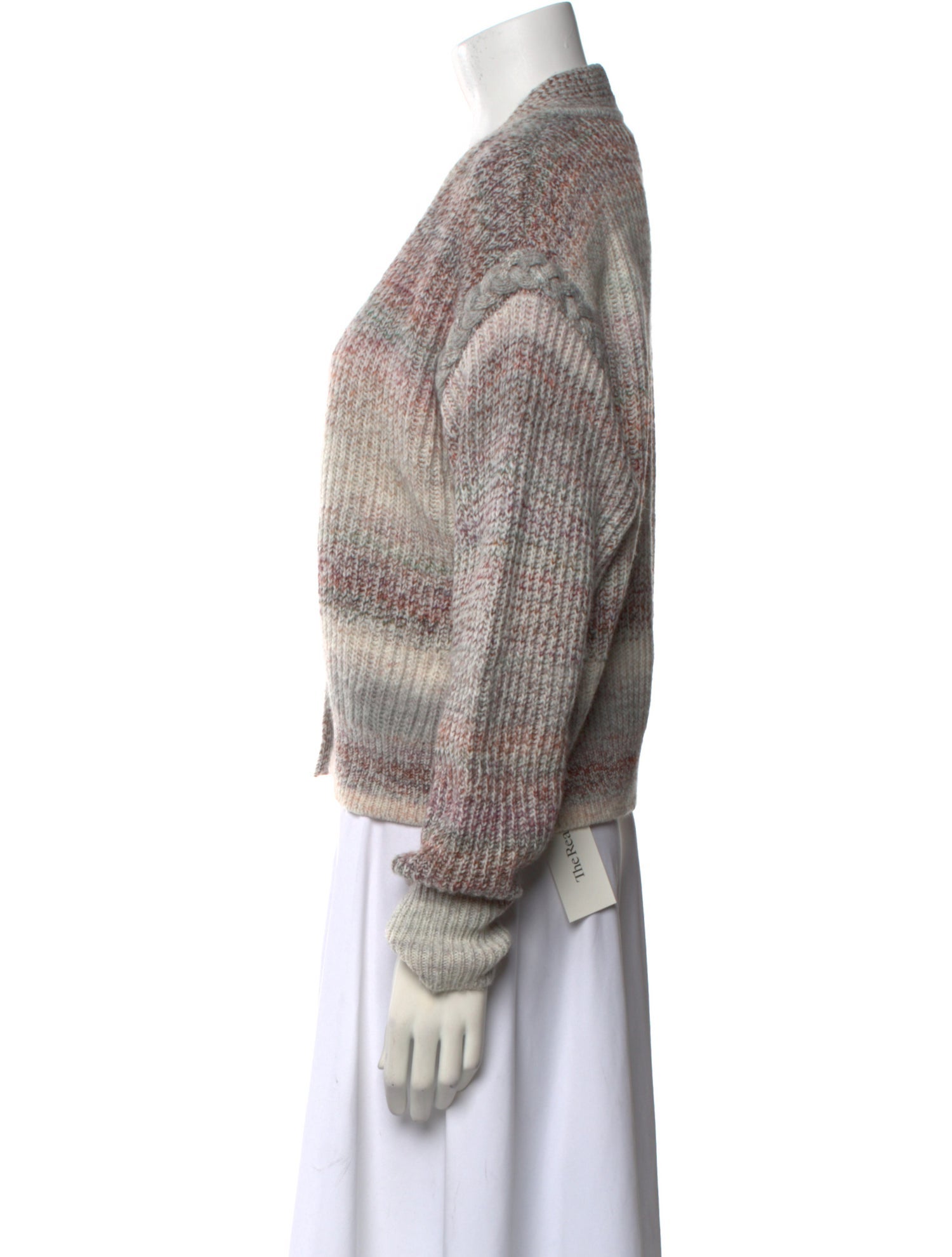 Intermix Striped V-Neck Sweater