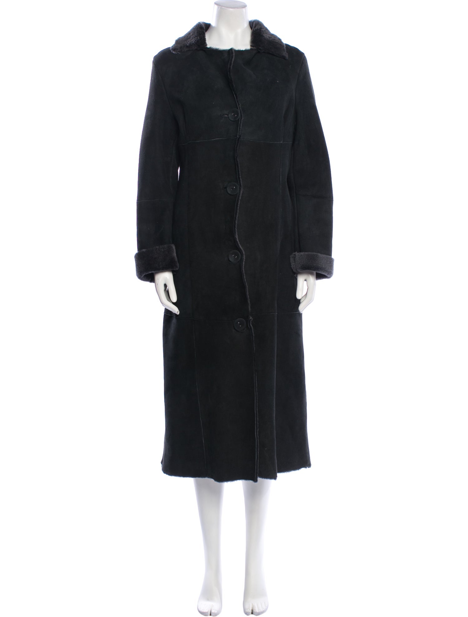 Intermix Shearling Faux Fur Coat