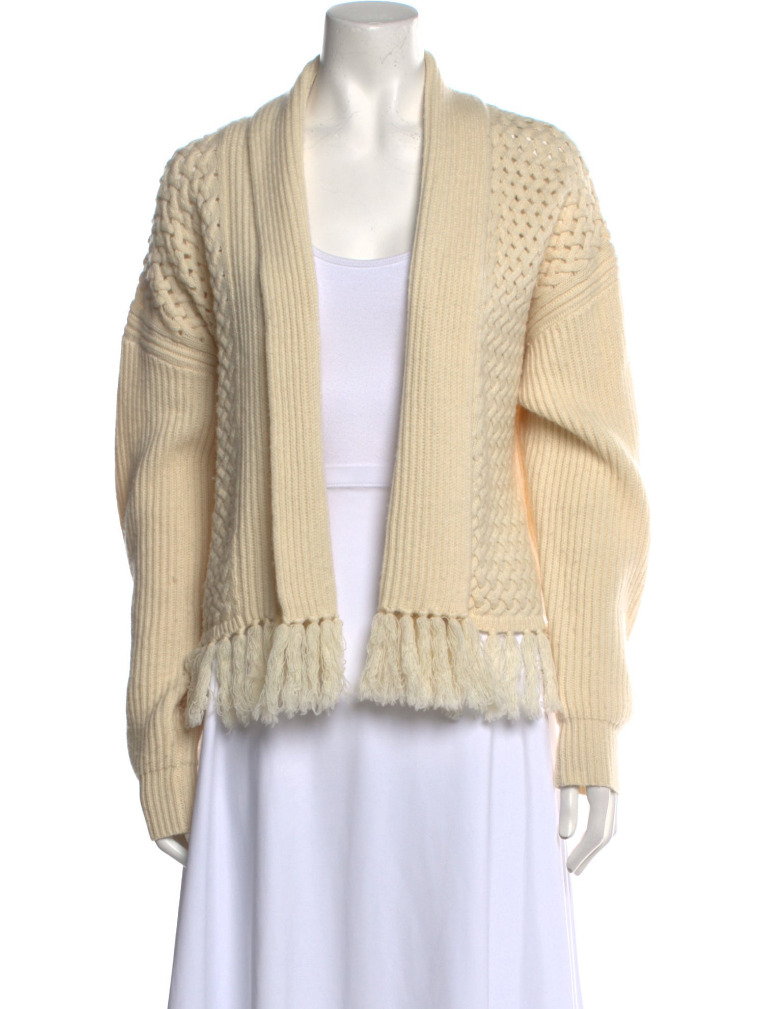 Intermix Wool Open Front Sweater