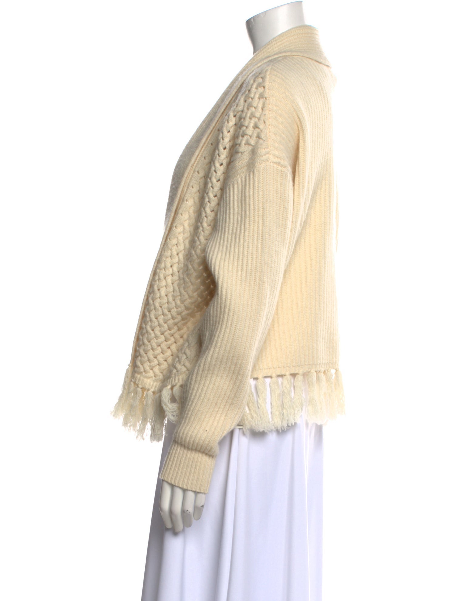 Intermix Wool Open Front Sweater