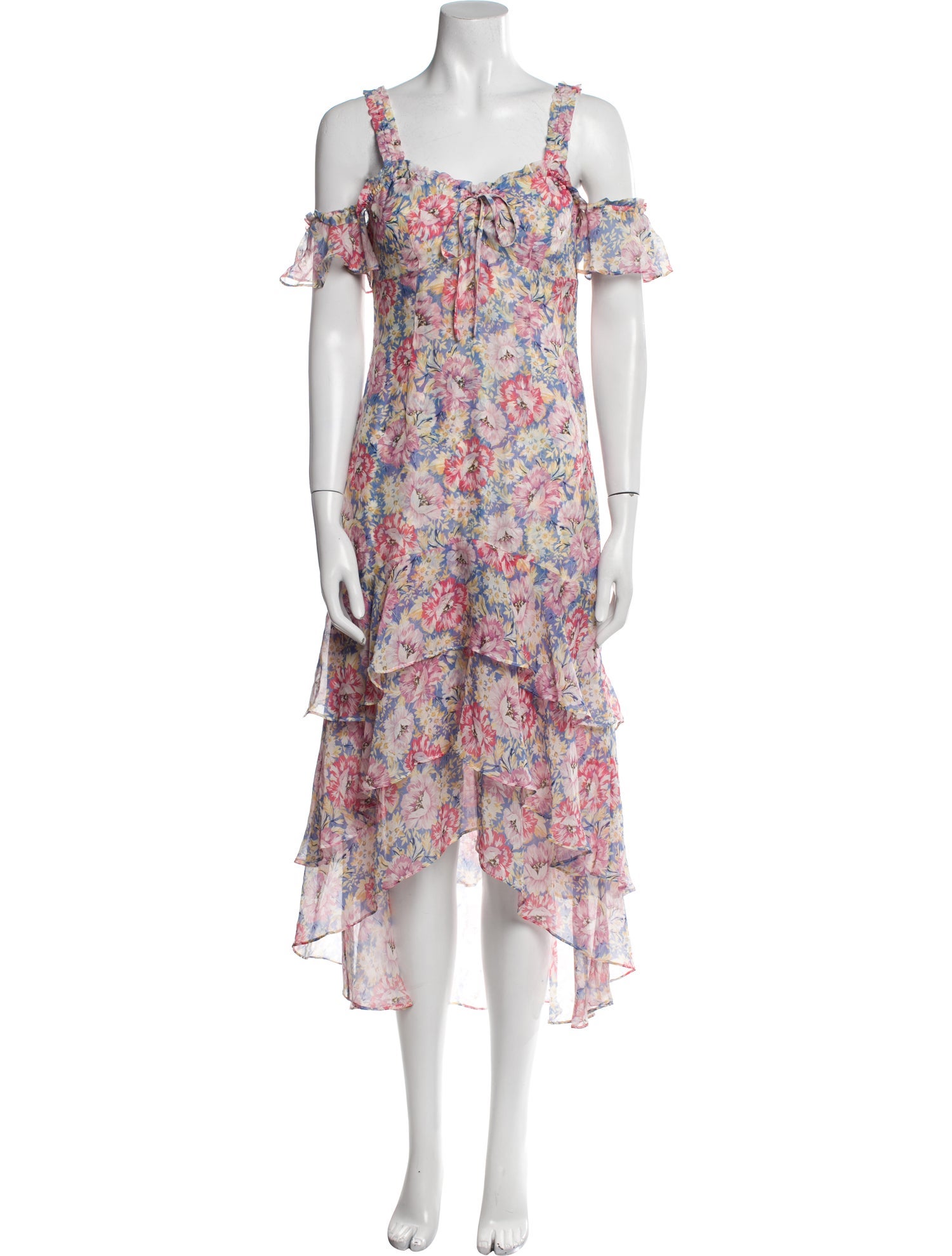 Intermix Silk Midi Length Dress