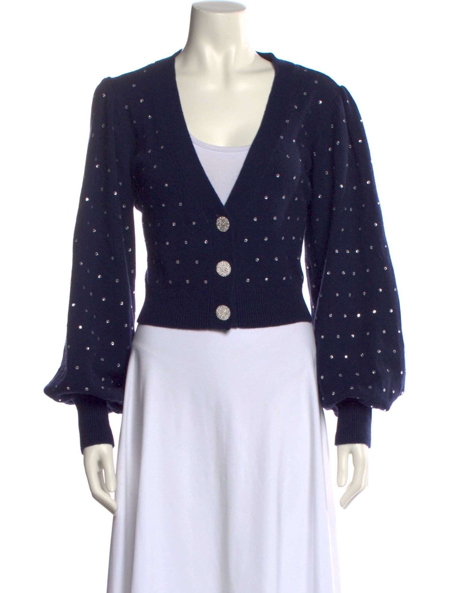 Intermix Wool Polka Dot Print Sweater