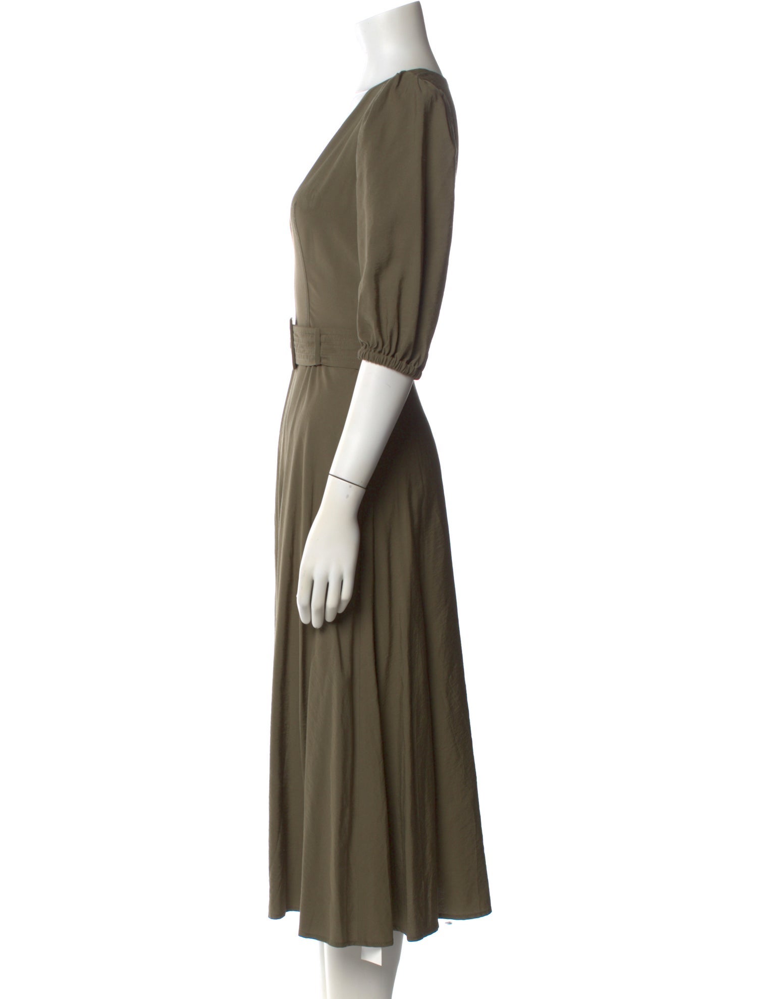 Intermix V-Neck Midi Length Dress